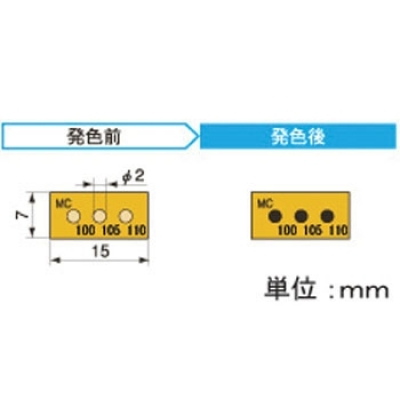 アセイ工業(yè) 3MC100 半導(dǎo)體示溫標(biāo)簽3溫顯示類型